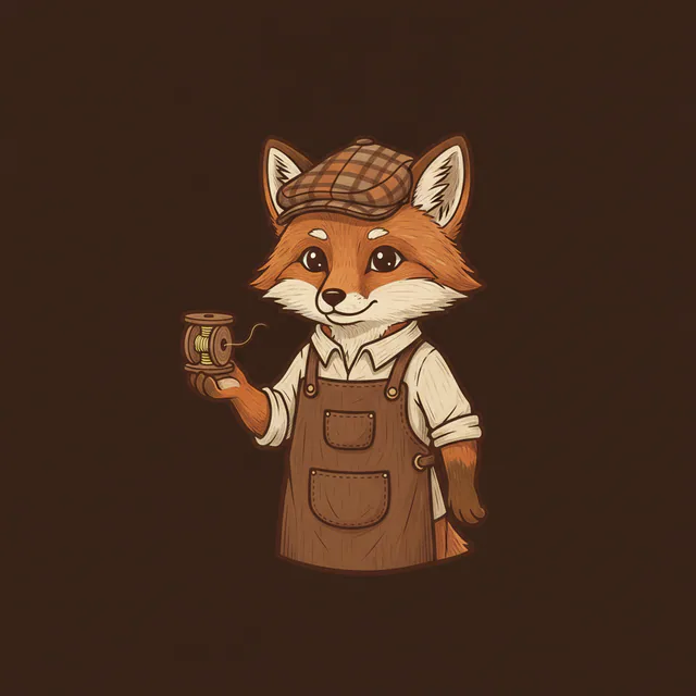 Renard the fox craftsman mascot of Maison Reels